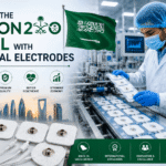 Medical electrode manufacturing facility in Saudi Arabia producing ECG, EEG, and TENS electrodes to support healthcare innovation and Vision 2030 localization goals.